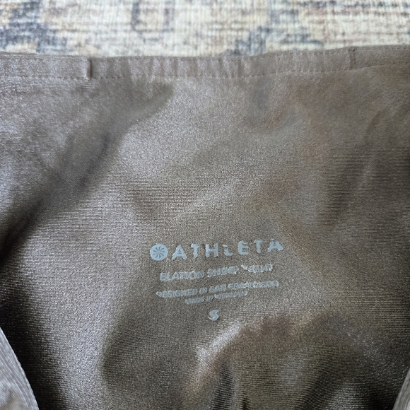 Athleta Elation Shine Tight High Rise Full-Length 7/8 Leggings Coffee House Sz S - Picture 4 of 8